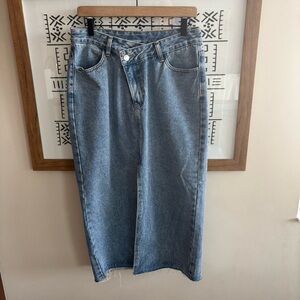 SHEIN Crossover Midi Skirt‎